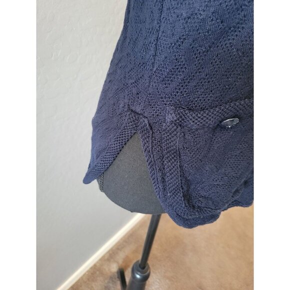 Liola Blue Tight Knit Long Sleeve Button Down Cardigan Size 44 (10) Vintage - Picture 4 of 10